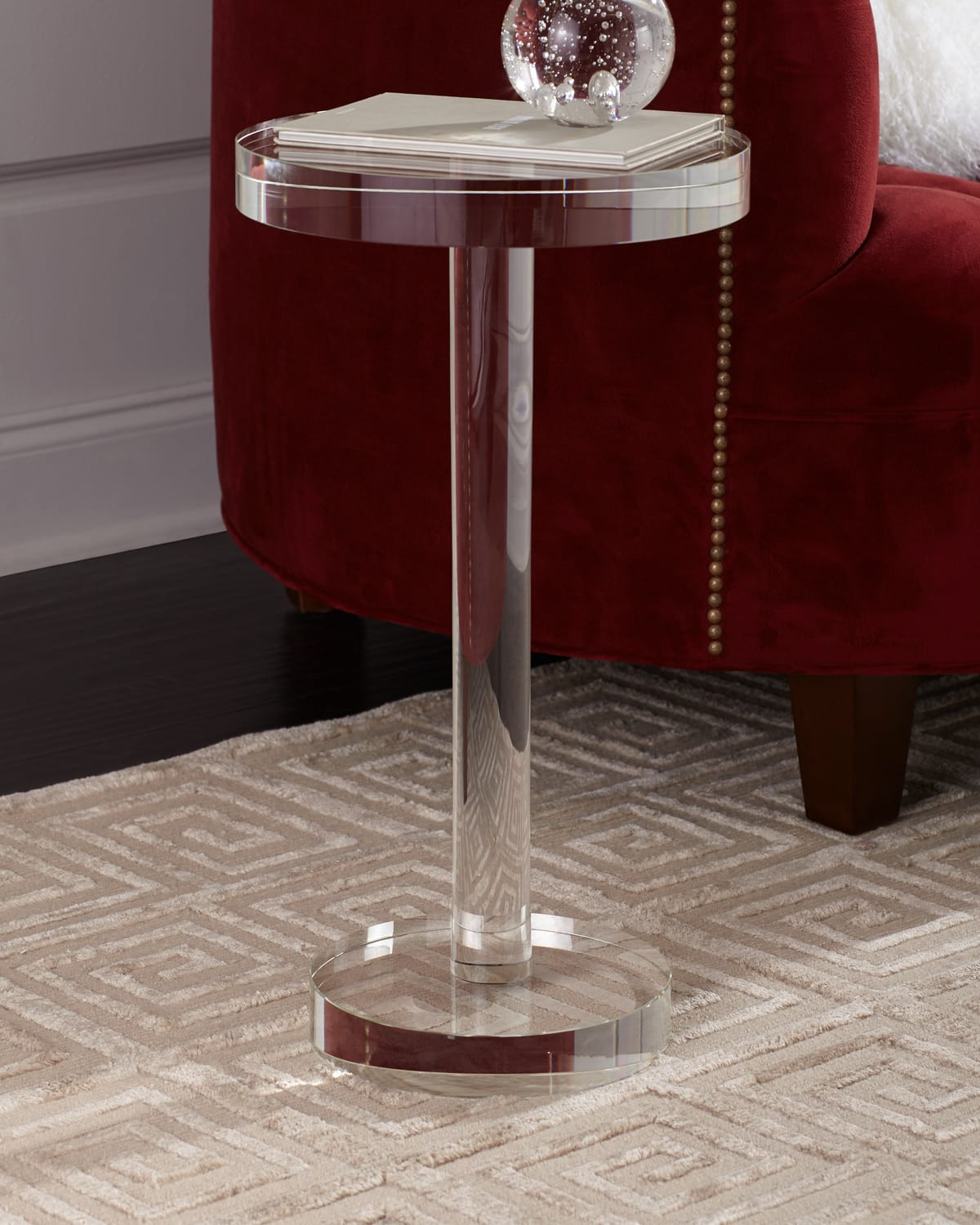 Round Crystal Martini Table | Neiman Marcus