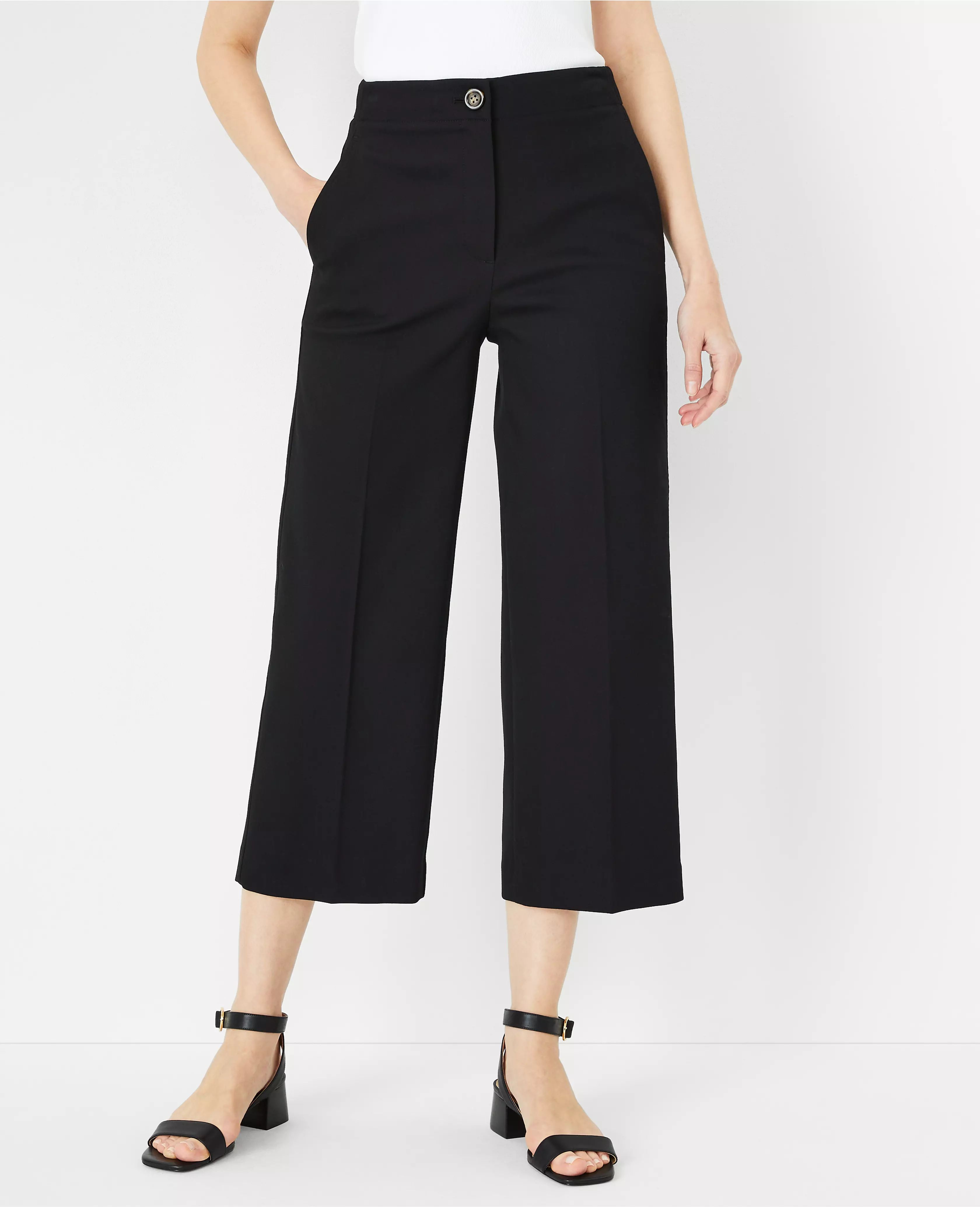 The Petite Kate Wide Leg Crop Pant | Ann Taylor (US)