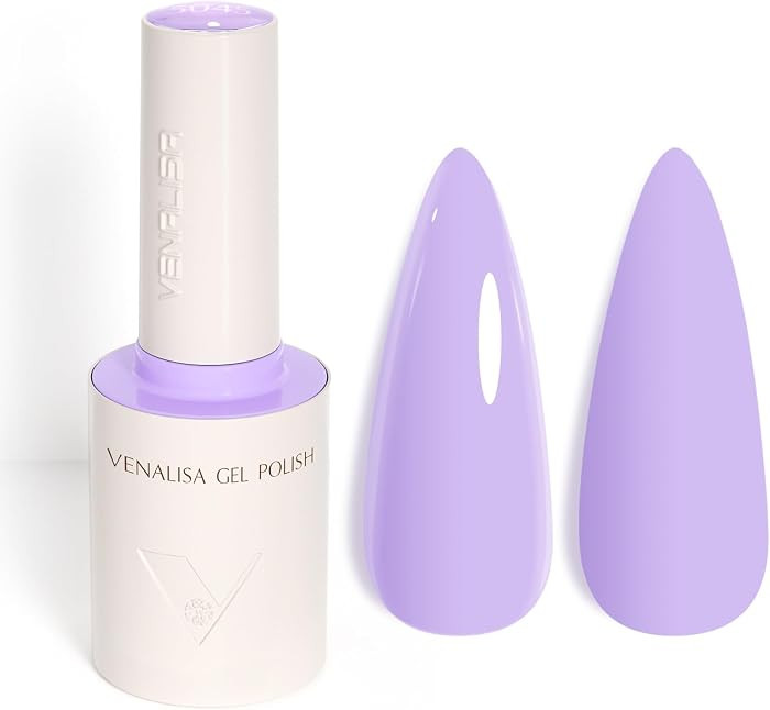 VENALISA Lavender Purple Gel Nail Polish, 1 Pcs Light Purple Gel Polish Pastel Color High Gloss S... | Amazon (US)
