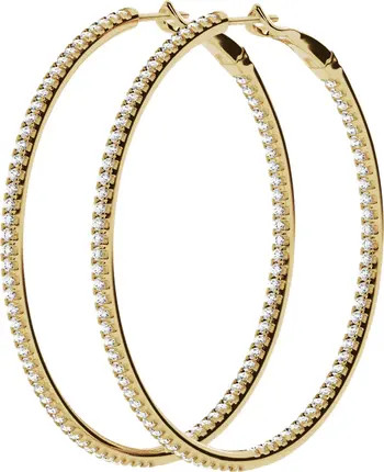 Jennifer Fisher 18K Gold Lab Created Diamond Hoop Earrings | Nordstrom | Nordstrom