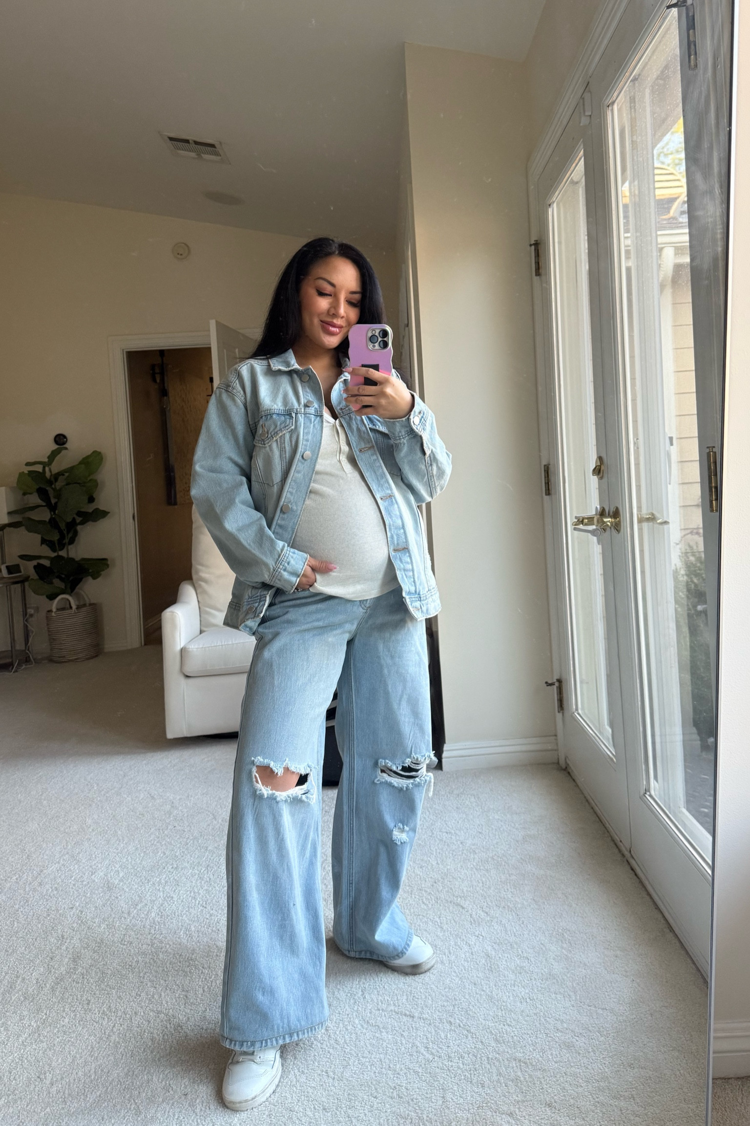 Maternity, pregnancy, jeans, cut out jeans for pregnant women, cute maternity, jeans, wide leg, maternity, jeans, over the belly, maternity jeans.

#LTKBump #LTKStyleTip #LTKMidsize
