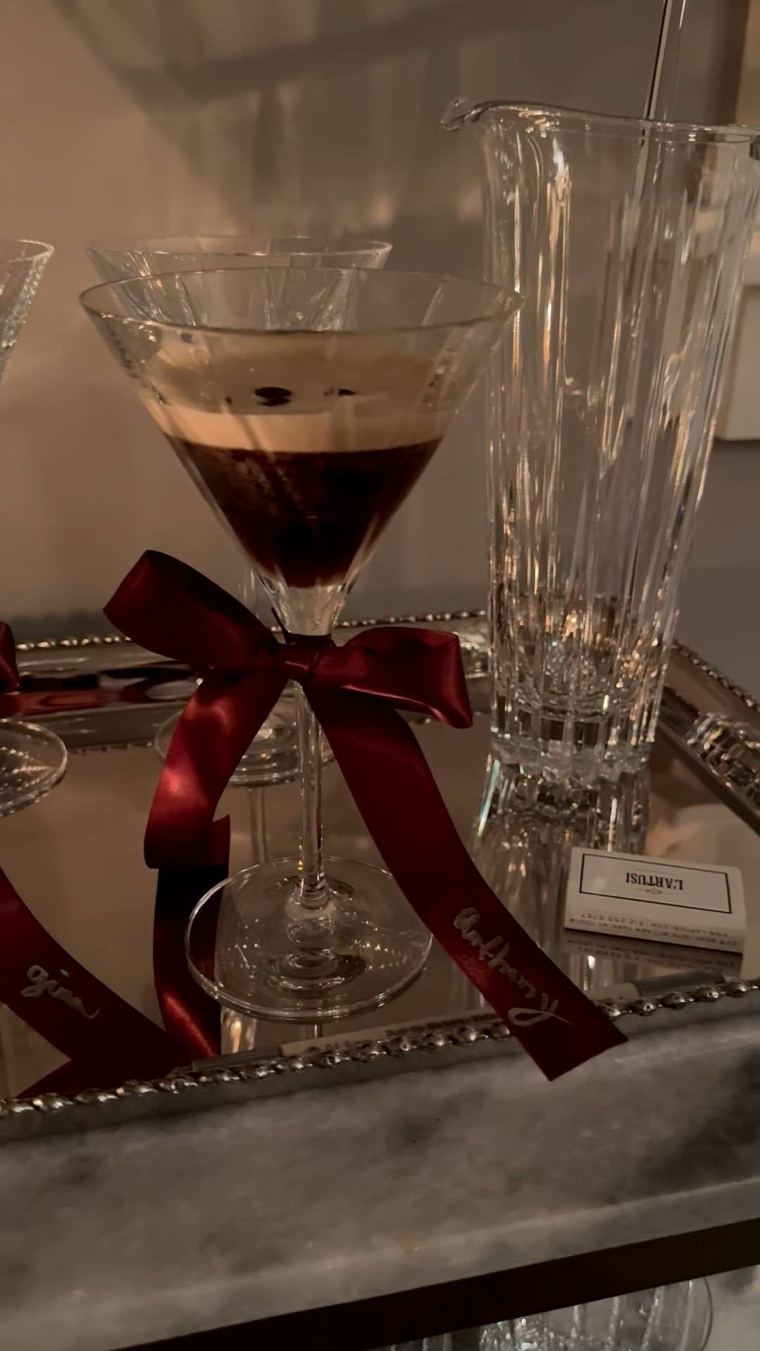 Elevate your holiday drinks 

Satin ribbon 
Satin bow 
Fabric pens 

#LTKSeasonal #LTKHoliday #LTKHome