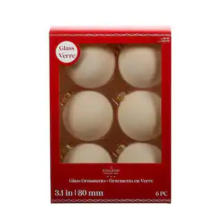 6 Pack 3" Flocked Glass Ball Ornaments by Ashland® | Michaels | Michaels Stores