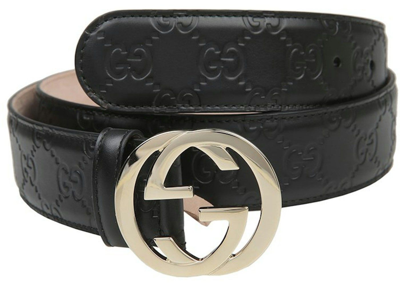 Gucci Interlocking G BeltSignature Guccissima Black/Beige Lining | StockX
