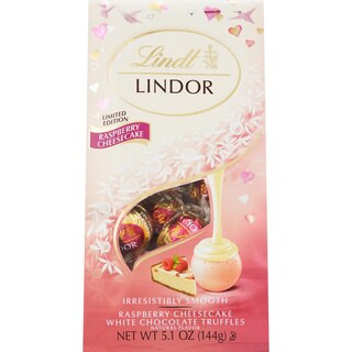 Lindt Lindor Valentine's Day, Raspberry Cheesecake White Chocolate Candy Truffles, 5.1 OZ | CVS Health