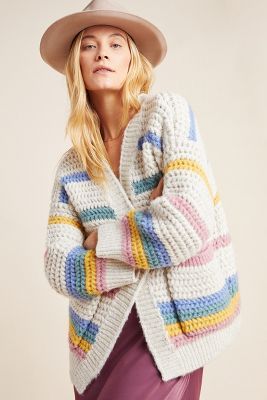Candy Striped Cardigan | Anthropologie (US)