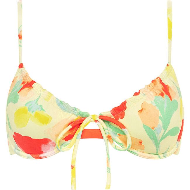 Montce Swim | Women's Helena Floral Lucy Bikini Top (Florals, Size X-Large) | Maisonette | Maisonette