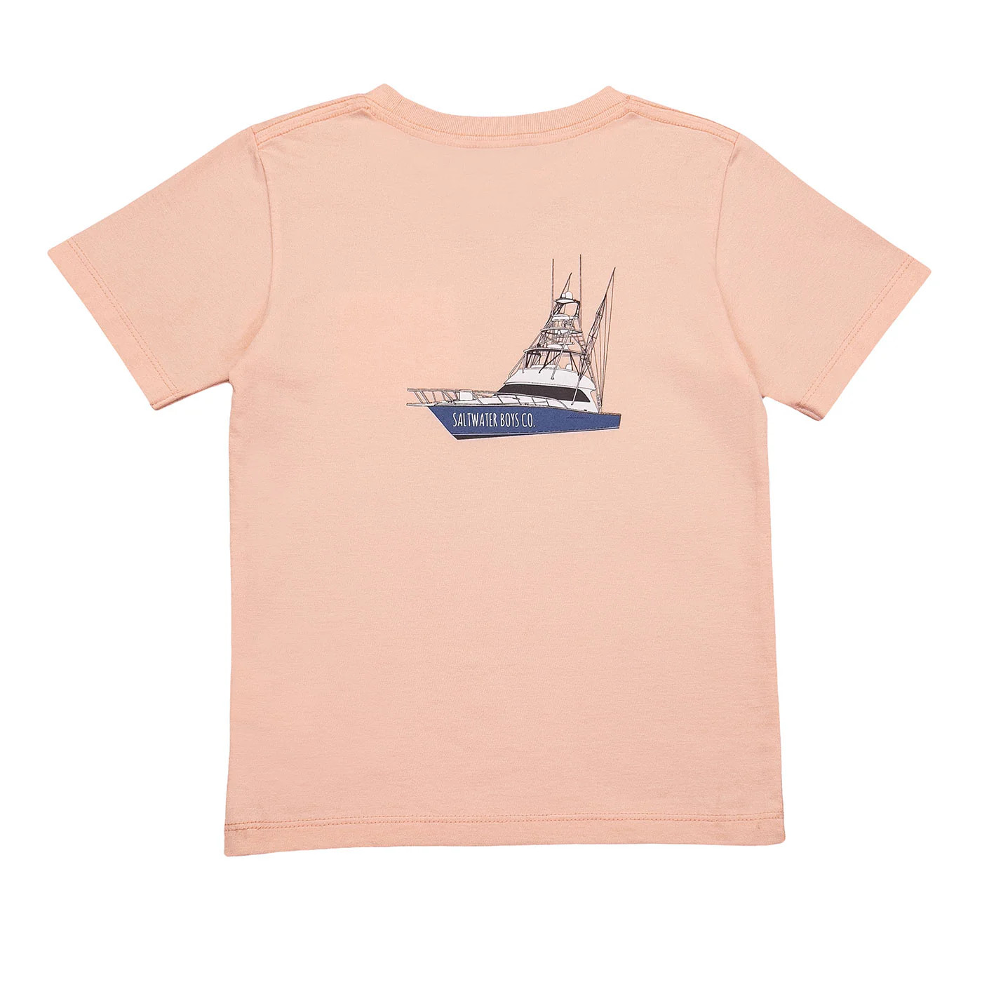 Offshore Boat T-Shirt - Salmon | Saltwater Boys Company