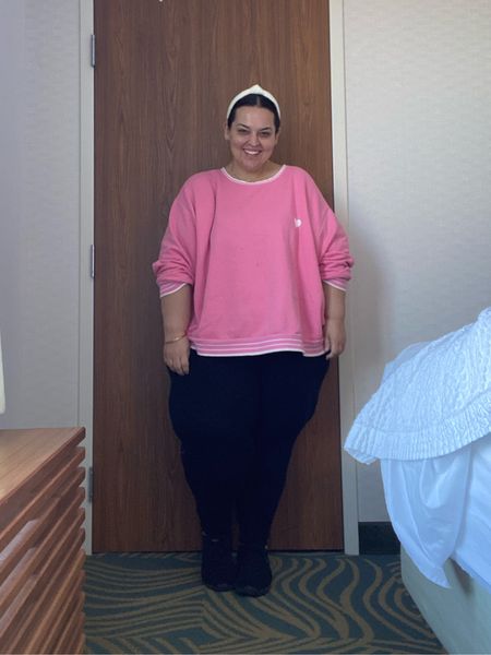 Keeping it real with todays real life plus size OOTD. It’s a loooong travel day so there’s nothing better than an oversized sweatshirt and leggings (with pockets)!!! 

#LTKplussize #LTKtravel
