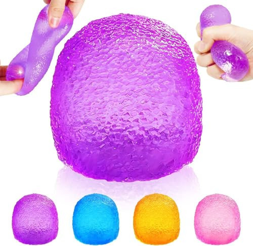 Squishy Fidget Toys Stress, Super Solid Squeeze Ball, Sensory for Stress Relief, Birthday, Easter Basket Stuffers and Party Favors (Purple) | Amazon (US)