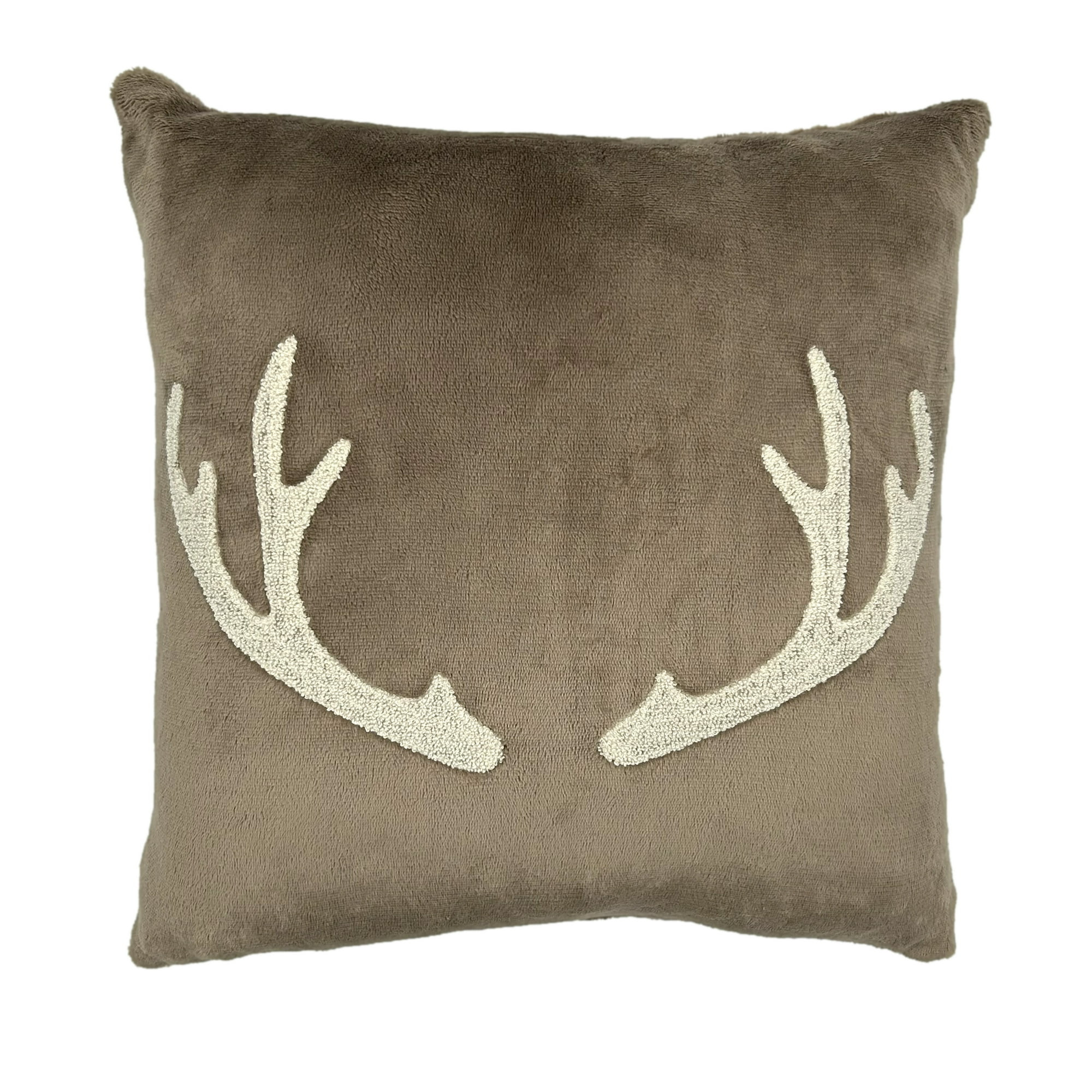 Mainstays 18" x 18" Decorative Antler Pillow, Tan, (1 Count), Adult | Walmart (US)