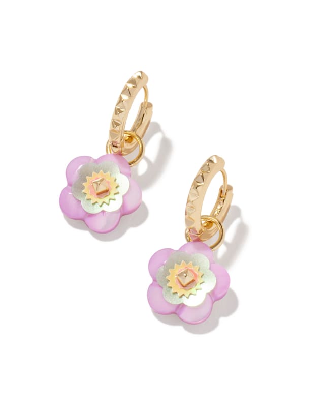 Deliah Convertible Gold Huggie Earrings in Pastel Mix | Kendra Scott | Kendra Scott