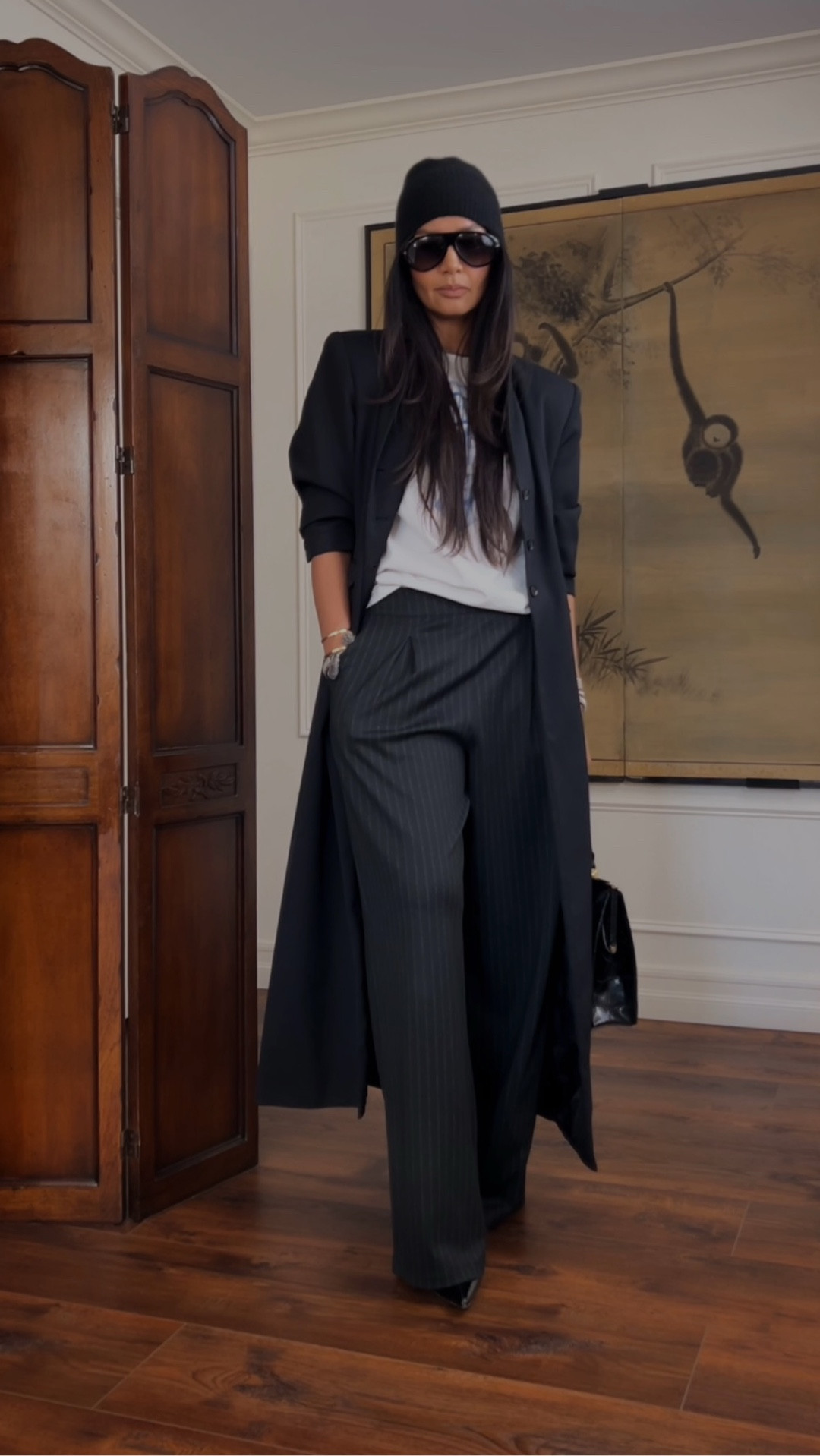 Long blazer, t-shirt and pants are old. Linking similars for you to get the look.

#LTKootd #LTKOver40 #LTKmomlife