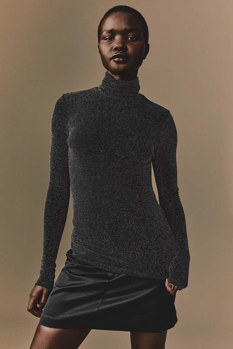 Turtleneck Top - Black - Ladies | H&M US | H&M (US + CA)
