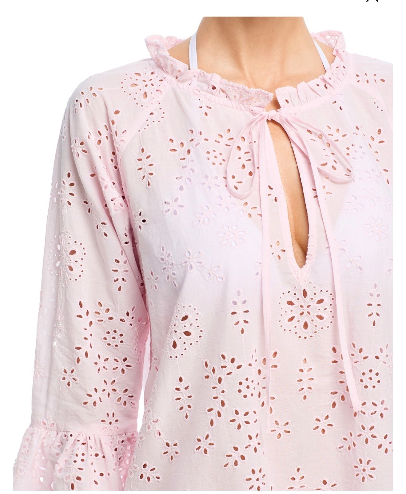 Embroidered Cover-Up Dress - Exclusive

• Split V-neck with ties
• Pullover style
• Long bell sleeves
• Eyelet embroidery throughout

#LTKSeasonal #LTKTravel #LTKSwim