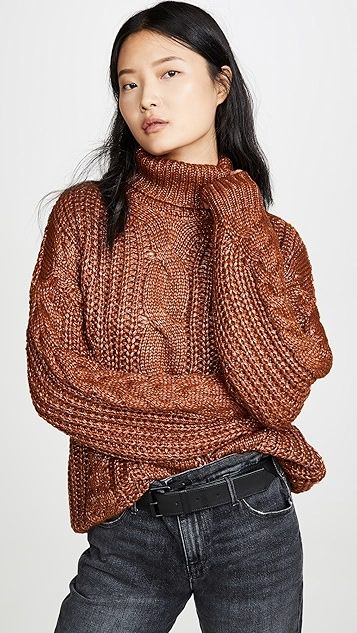 Cable Turtleneck Sweater | Shopbop