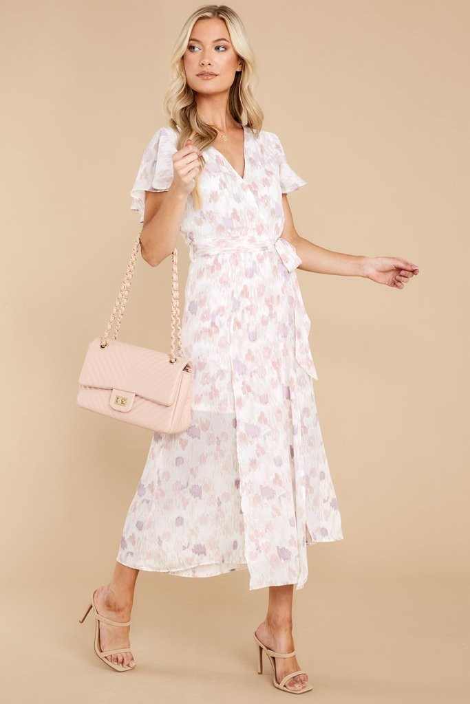 Sweeten The Occasion White Multi Print Dress | Red Dress 