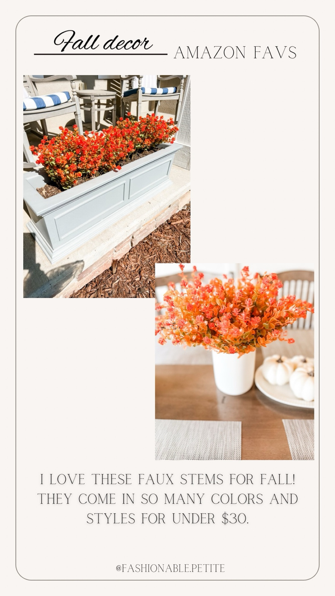 Artificial flowers and mums for fall! So many colors are flower options from Amazon.

Fall decor. Home decor. Amazon. Faux flowers. Faux mums. 

#LTKFindsUnder50 #LTKHome #LTKSeasonal