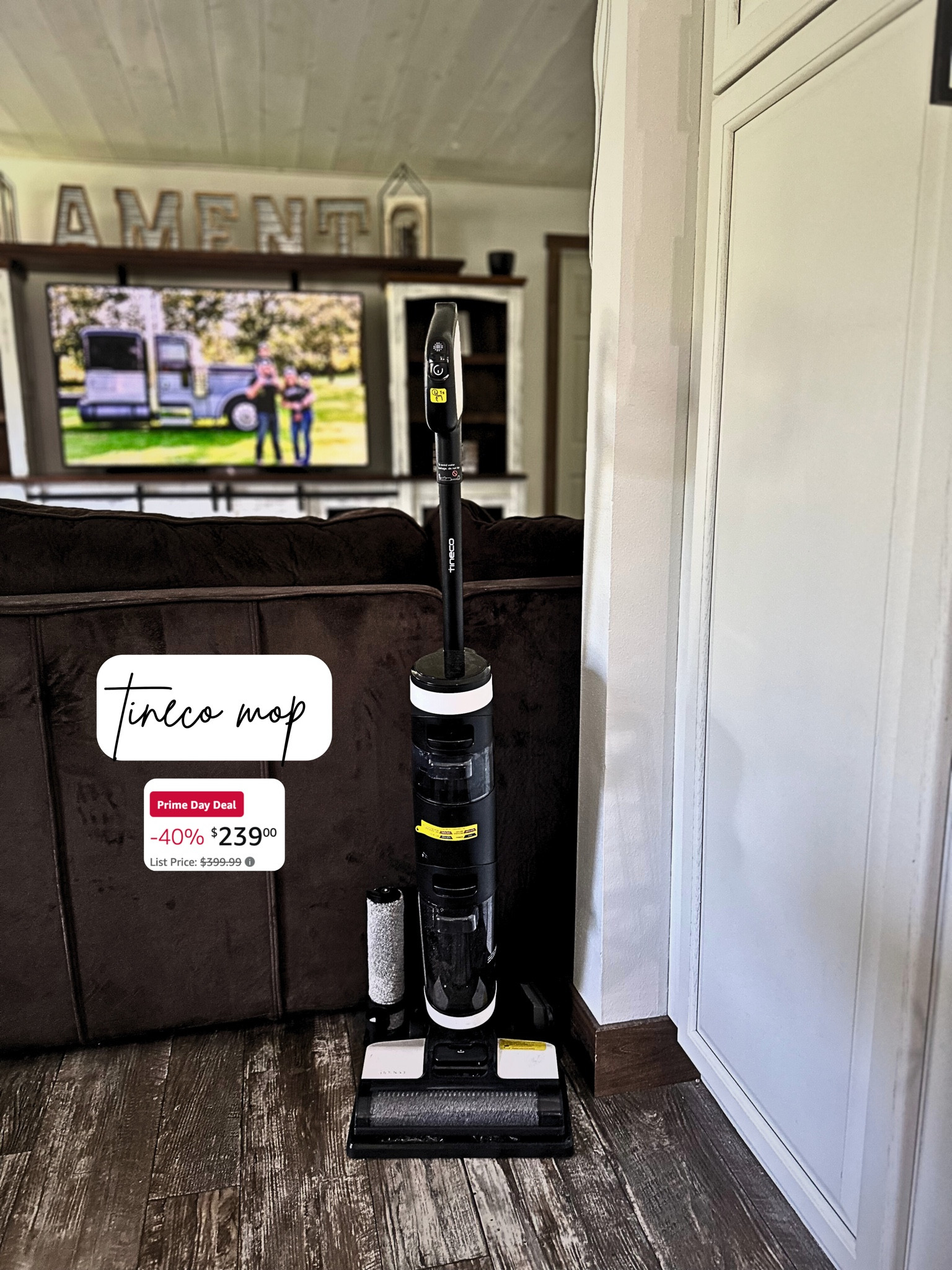 Our Tineco mop is a staple in our home. As a mom of two toddler boys and wife to a trucking company owner, this thing definitely serves a purpose around here 😅 Love that it vacuums AND mops at the same time.

#tineco #mommusthaves #cleaning #homefinds 

#LTKFamily #LTKHome #LTKSaleAlert