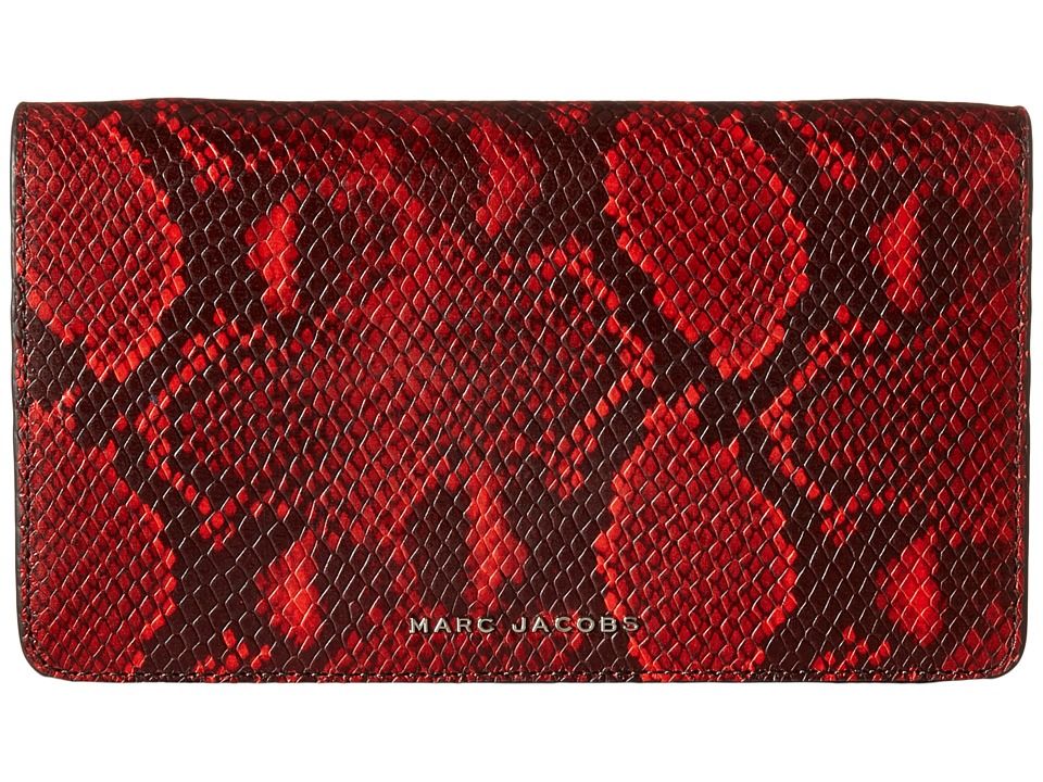 Marc Jacobs - Block Letter Snake Wallet Leather Strap (Red Snake Multi) Wallet Handbags | 6pm