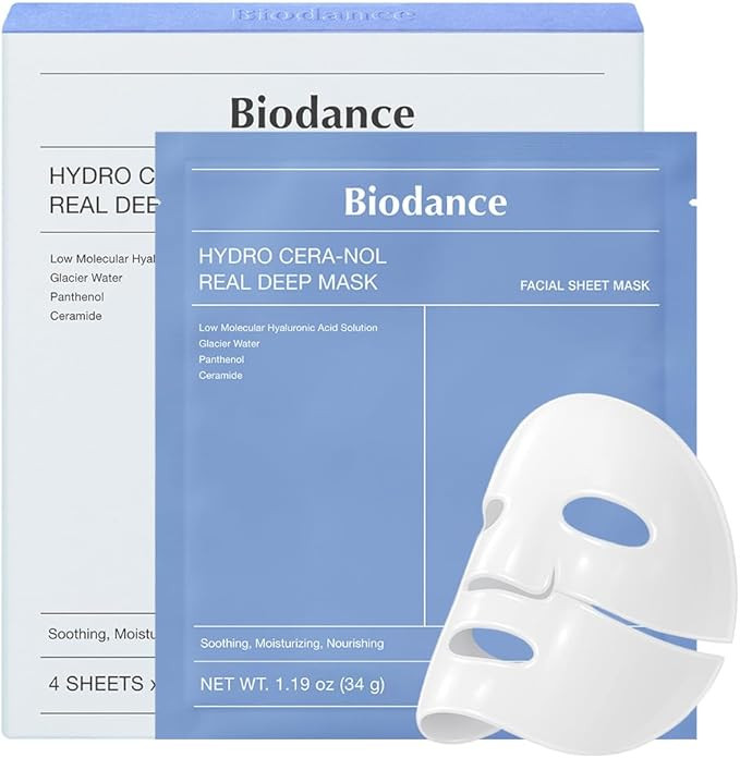BIODANCE Hydro Cera-nol Real Deep Mask, Hydrogel Mask, Soothing, Moisturising, Nutritious, Korean... | Amazon (UK)