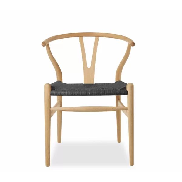 Agustin Solid Wood Wishbone Side Chair in Natural | Wayfair North America