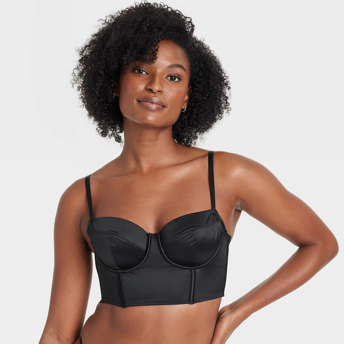 Women's Satin Lightly Lined Lingerie Corset - Auden™ | Target