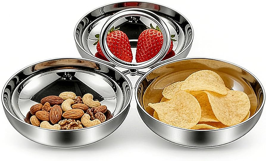 3-in-1 Cluster Serving Bowls | Connected Snack & Candy Bowls\uff0cPerfect for Berry, Nut & Appeti... | Amazon (US)