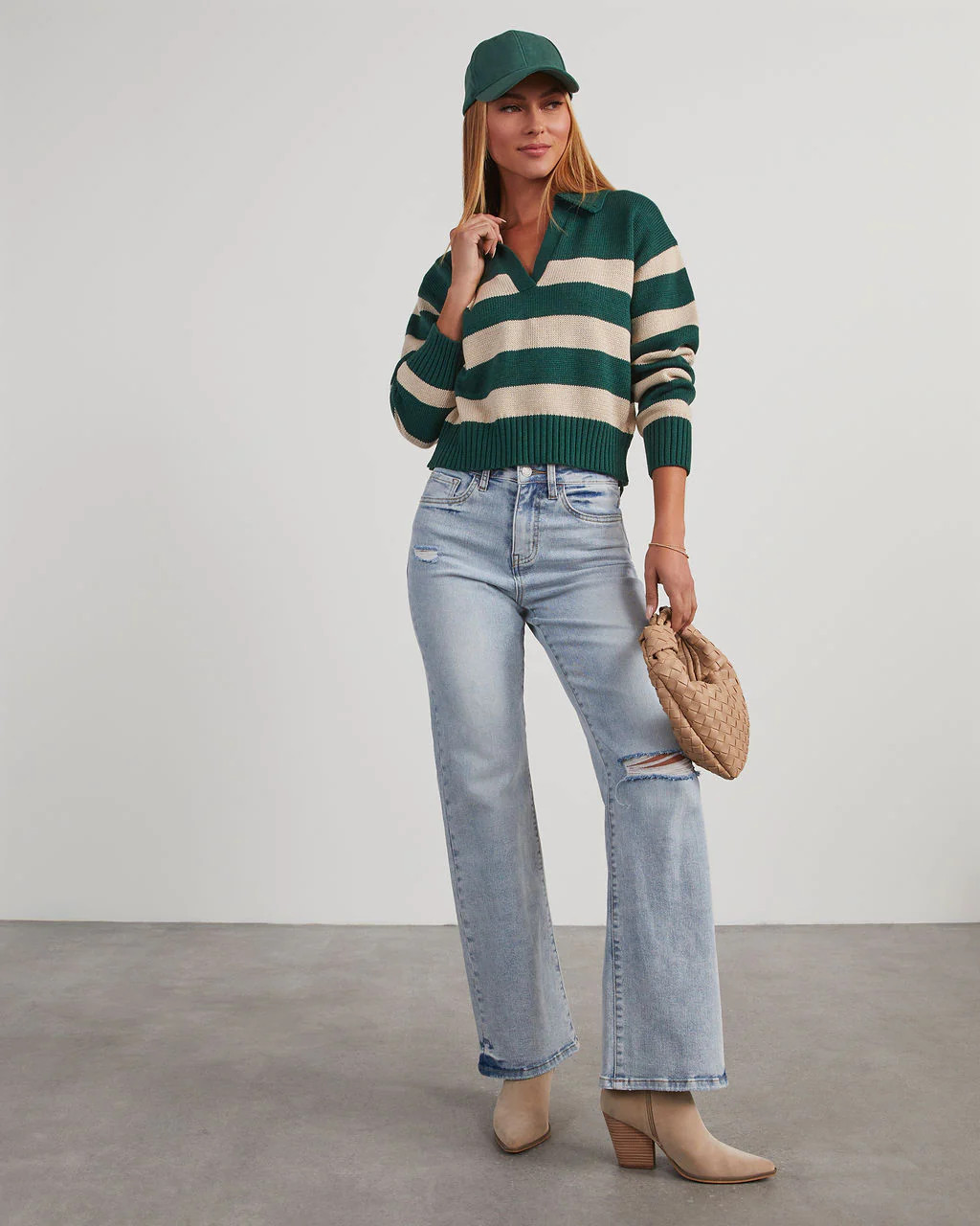 Graham Striped Polo Sweater | VICI