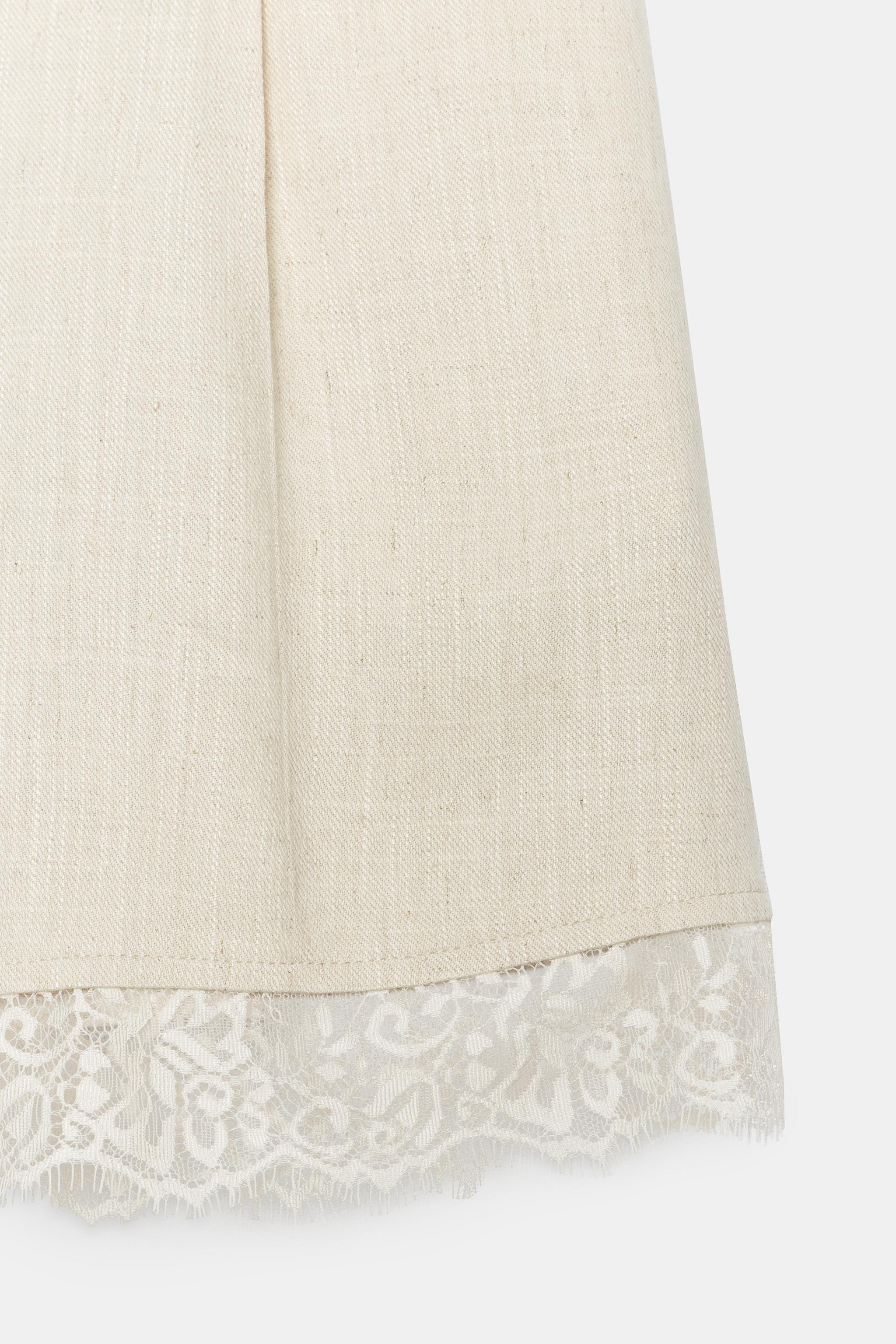 LACE DARTED BERMUDA SHORTS | Zara UK