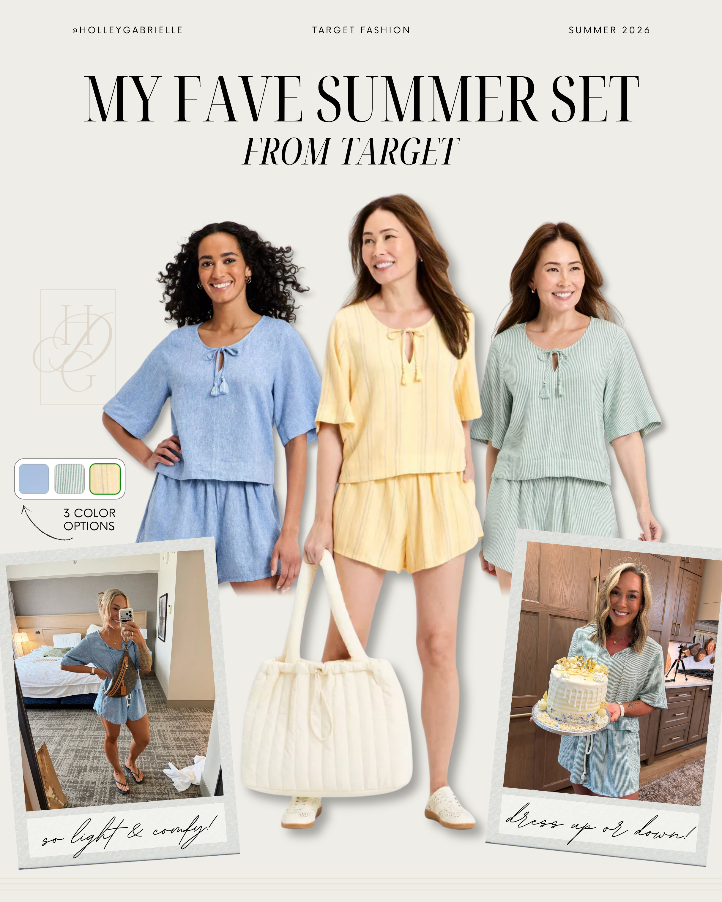 My FAVE set from Target that I've been loving all spring long! Light & flowy ✨ 
I've been wearing the blue & green striped set all spring long, and the yellow set is currently in my cart 👀
In a S top & M bottoms. 
ootd / casual / comfy / cute / summer / Target finds / Holley Gabrielle @Target 

 #LTKgrwm #LTKootd #LTKSeasonal