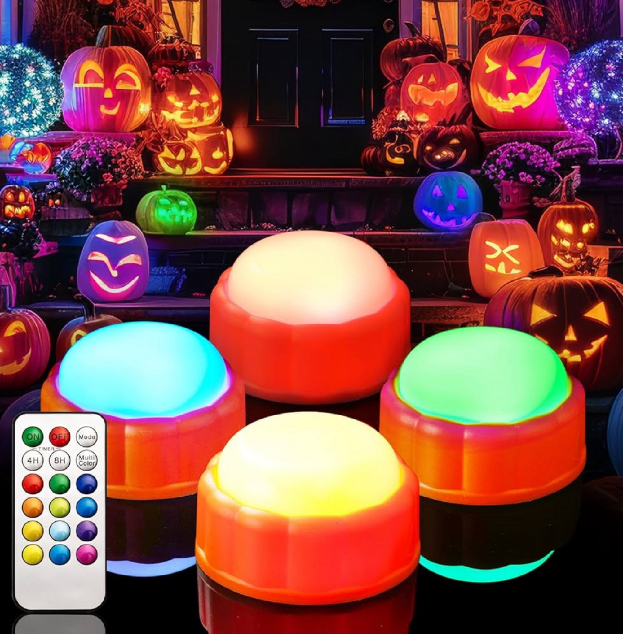 Halloween decor. Battery operated Halloween pick lights. Halloween timer lights. Pumpkin lights. Outdoor Halloween color changing lights  

#LTKSeasonal #LTKHalloween #LTKHome