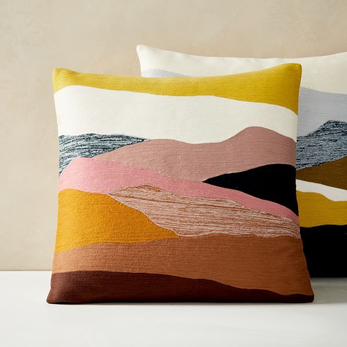 Crewel Landscape Pillow Cover | West Elm (US)