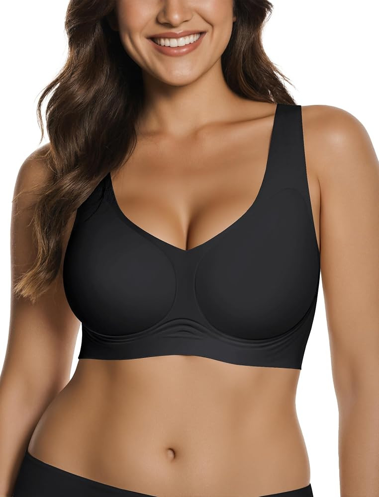 No Underwire,Pullover Bralette,Support&Lift,Smoothing Back,Seamless,Everyday,Sleep,Comfortable,Wi... | Amazon (US)