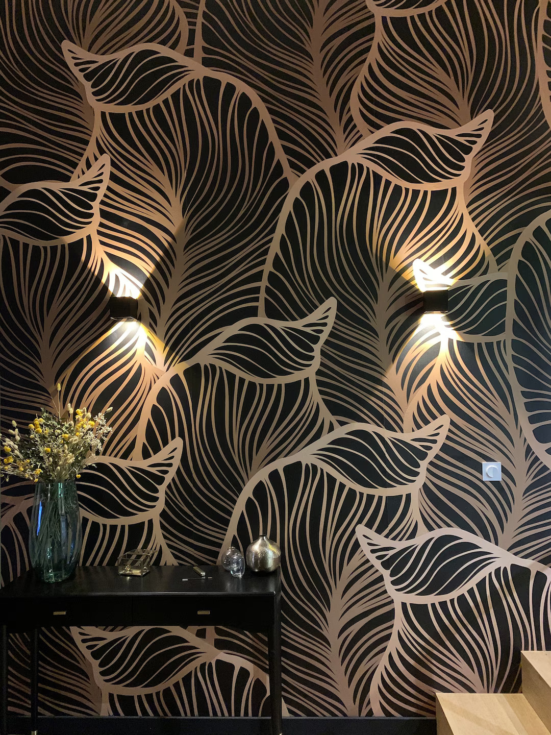 Banana Leaf Wallpaper, Peel and Stick Tropical Wall Mural, Leaf Print, Jungle Wallpaper, Temporar... | Etsy (US)