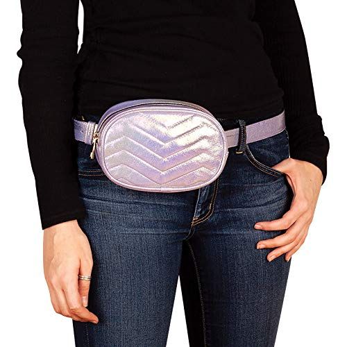 Fashion Angels Quilted Oil Slick Belt Bag | Amazon (US)