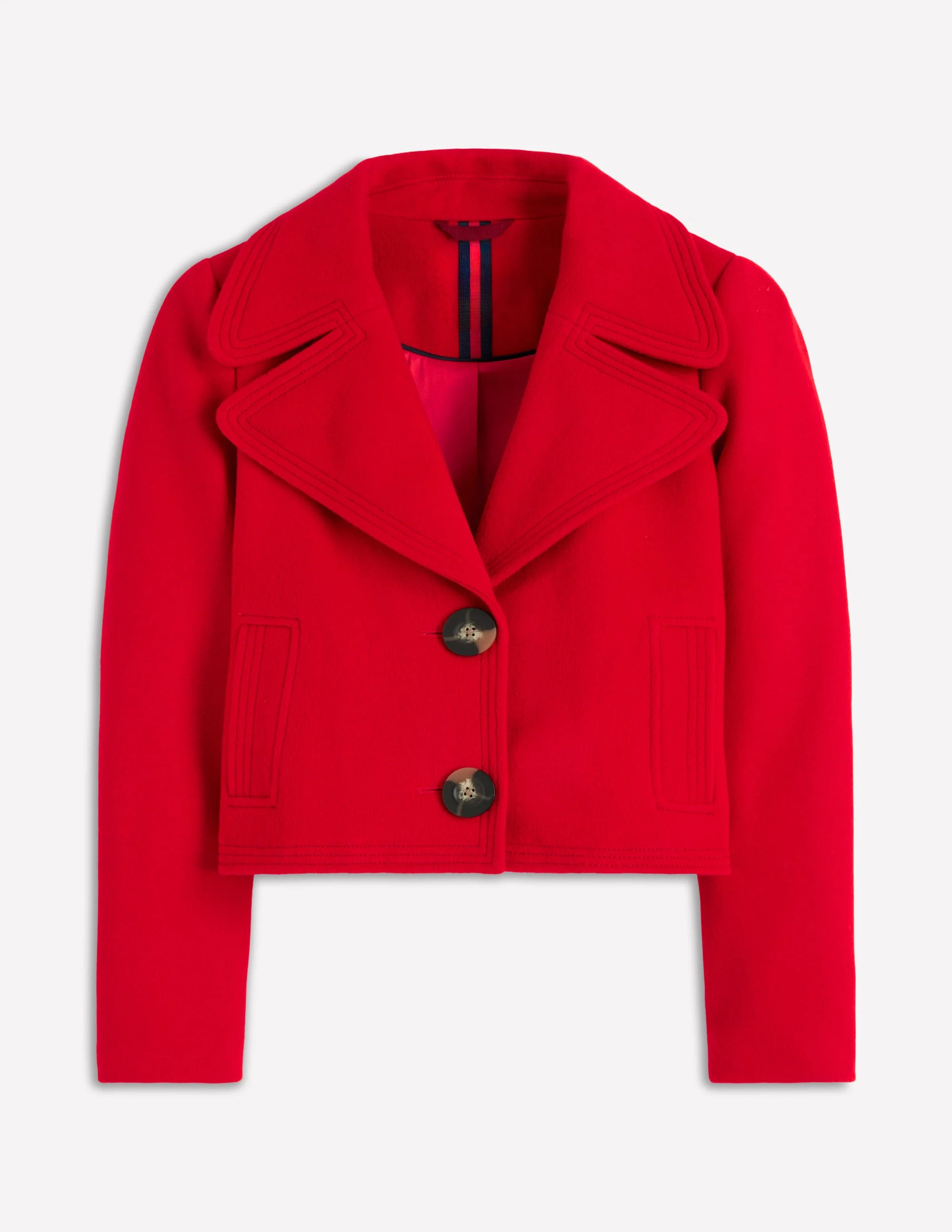 Topstitch Jacket-Poppy Red | Boden (US)