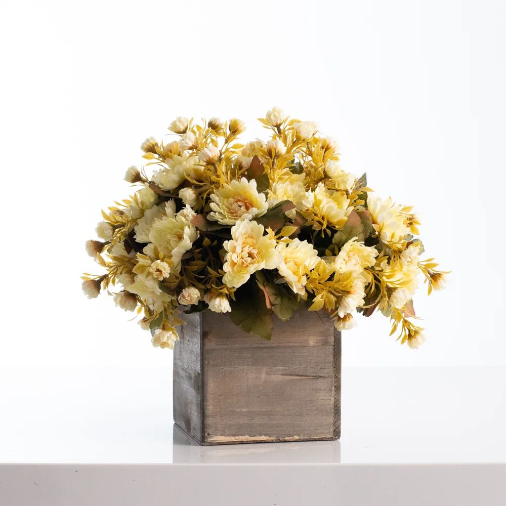 Mum Floral Arrangement in Planter | Wayfair North America