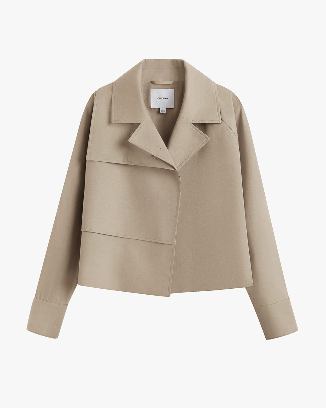 Women's Cropped Trench in Dune | Size: XL | Cotton Blend by Cuyana | Cuyana