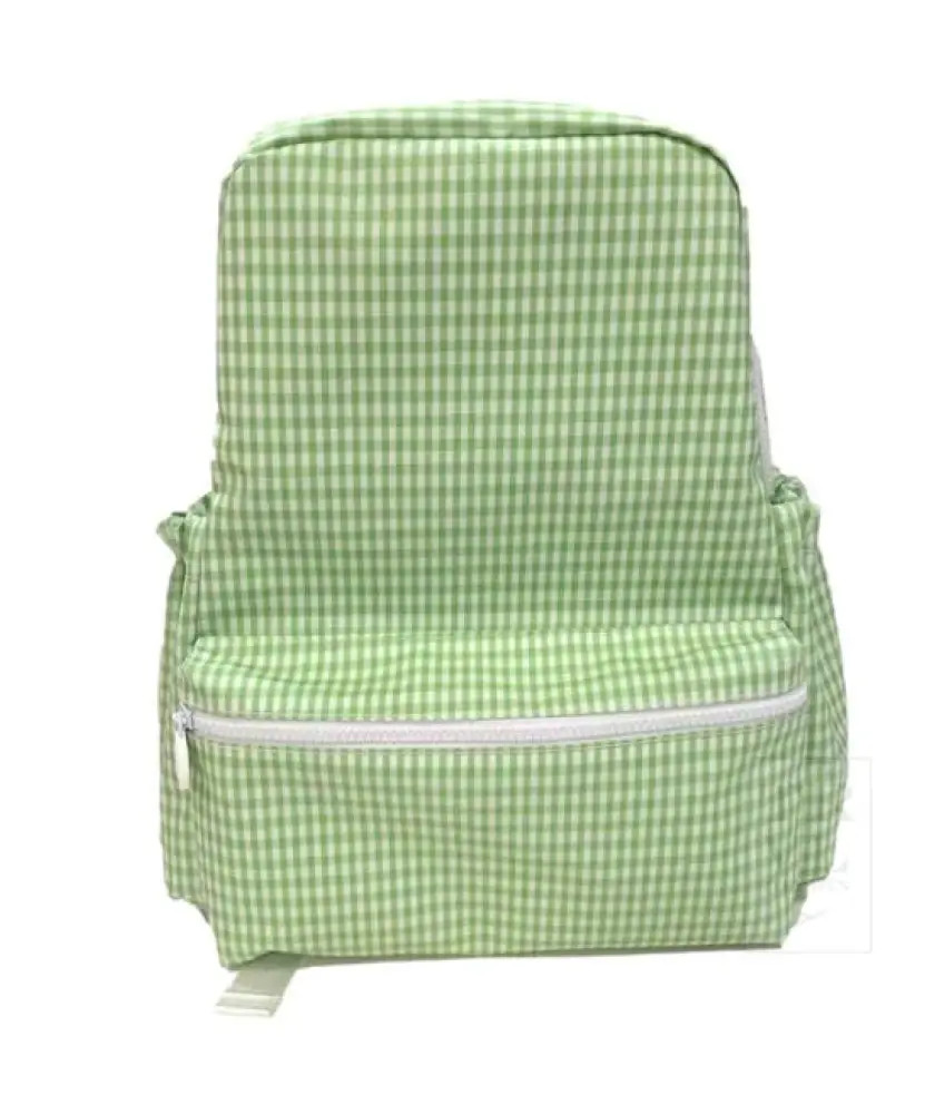 TRVL BACKPACKER - GINGHAM LEAF | Hampton James Clothing