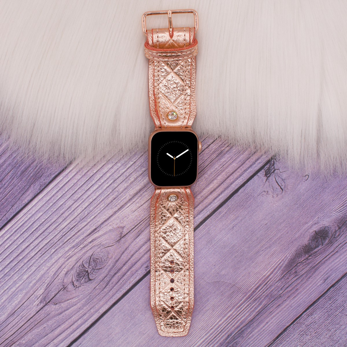 Limited Edition Sivella Band in Luxe Rose Gold Quilted with Rose Gold | Sparkl