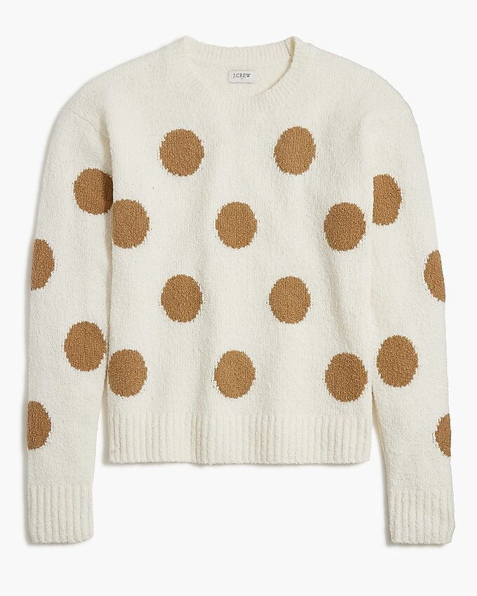 Polka-dot crewneck sweater | J.Crew Factory