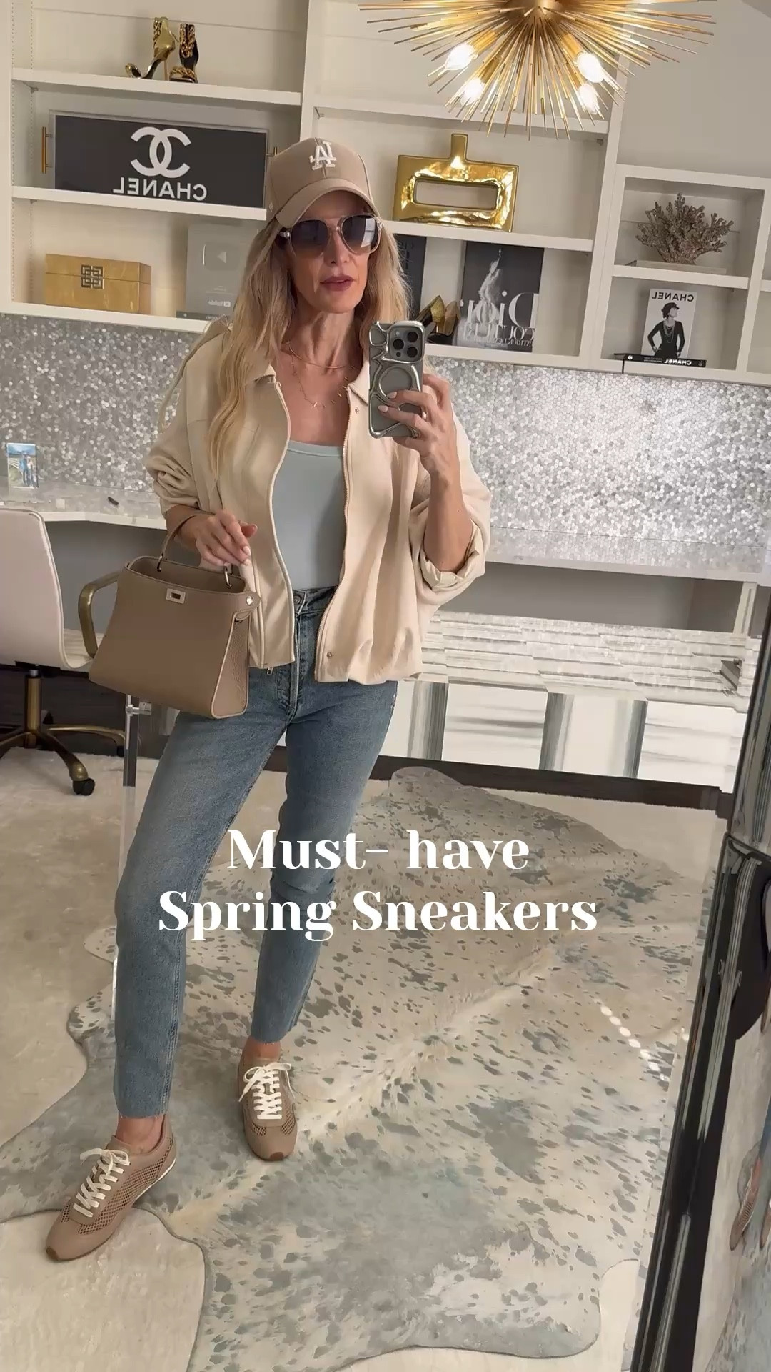 These neutral L’Agence sneakers are one of those pieces you’ll reach for again and again — they’re incredibly comfortable and so easy to style with modern straight leg jeans like the Citizens of Humanity Charlotte. I paired them with a baby blue bodysuit and this chic $44 Amazon jacket for a casual everyday outfit you can wear for errands, weekends, or travel — I’m wearing size XS in the jacket and bodysuit and size 24 in the jeans and they fit TTS. 

 #LTKgrwm #LTKSeasonal #LTKOver40