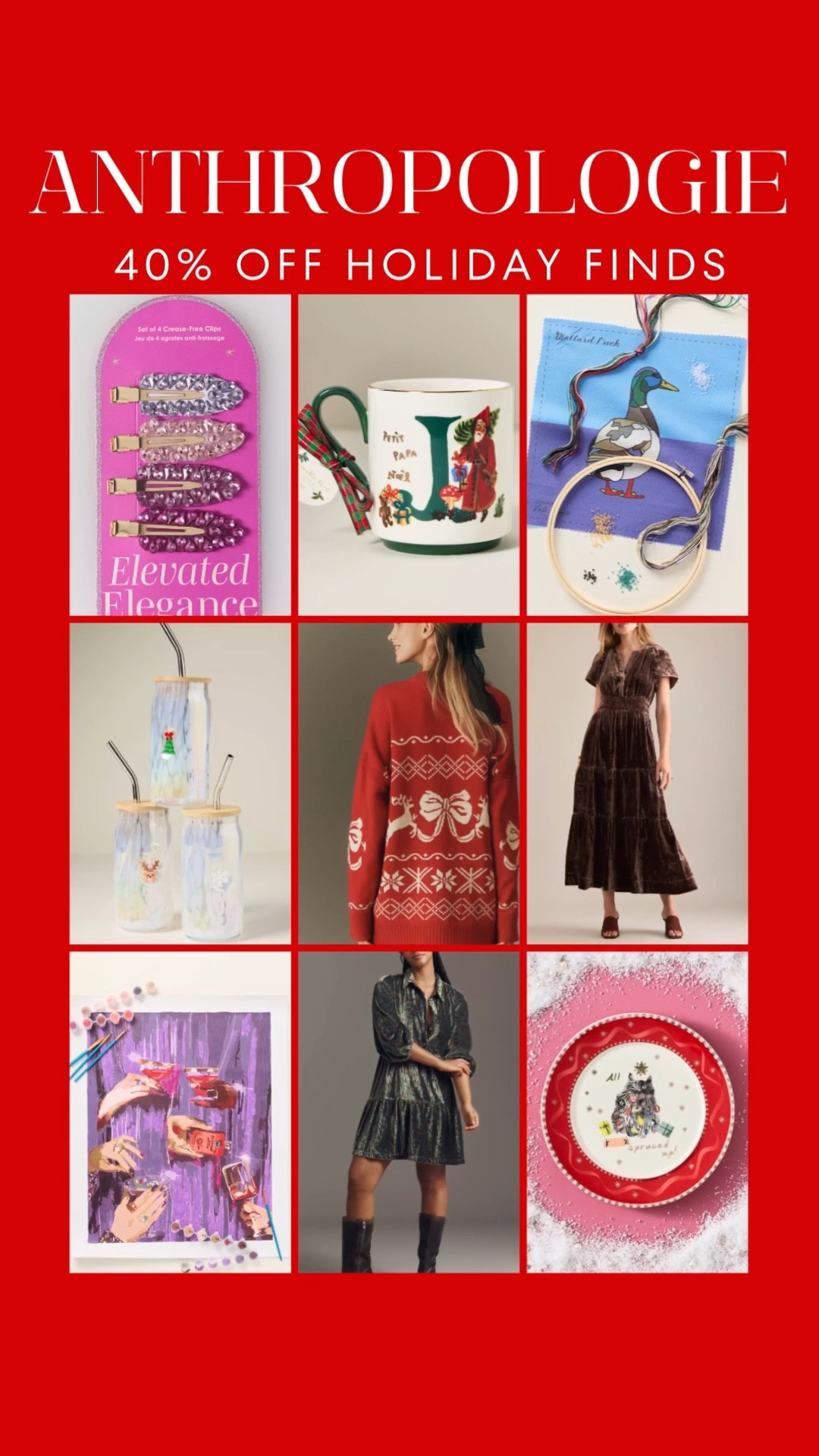 Anthropologie sale! Holiday favorites on sale! 40% off 

#LTKSaleAlert #LTKGiftGuide #LTKFindsUnder50