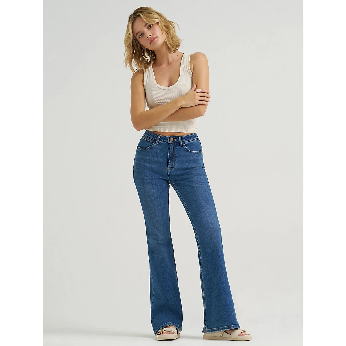Women's Wrangler® Fierce Flare Jean in Celestial Sea | Wrangler