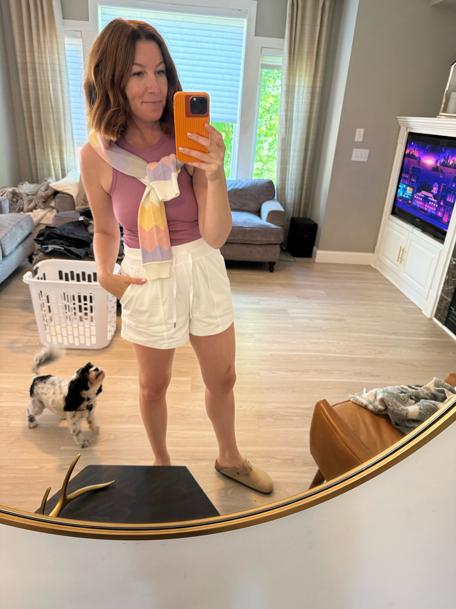 Hot summer day spent inside doing laundry and packing. Wearing a 6 in the tank and an 8 in the shorts  

#LTKStyleTip #LTKMidsize #LTKFindsUnder100