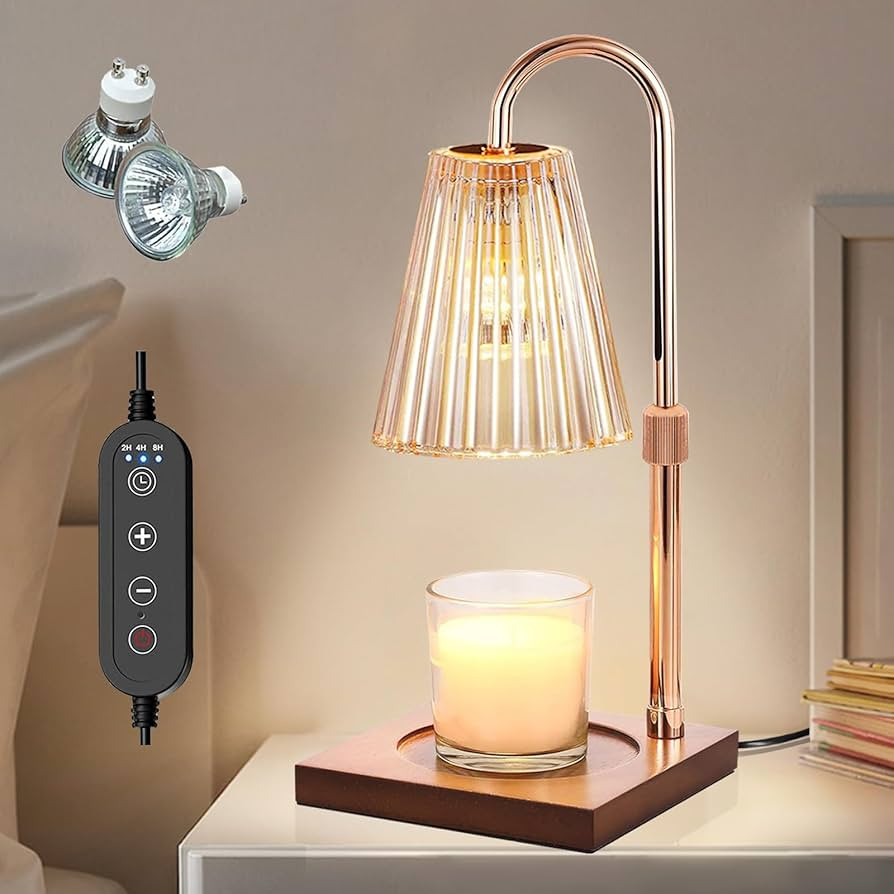 Hairom Candle Warmer Lamp,Dimmable Candle Warmer with Timer,Height/Heat Adjustable Candle Lamp Wa... | Amazon (US)