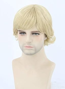 Topcosplay Mens Wigs Blonde Short Man Wigs Blond Cosplay Halloween Character Costume Party Wig | Amazon (US)
