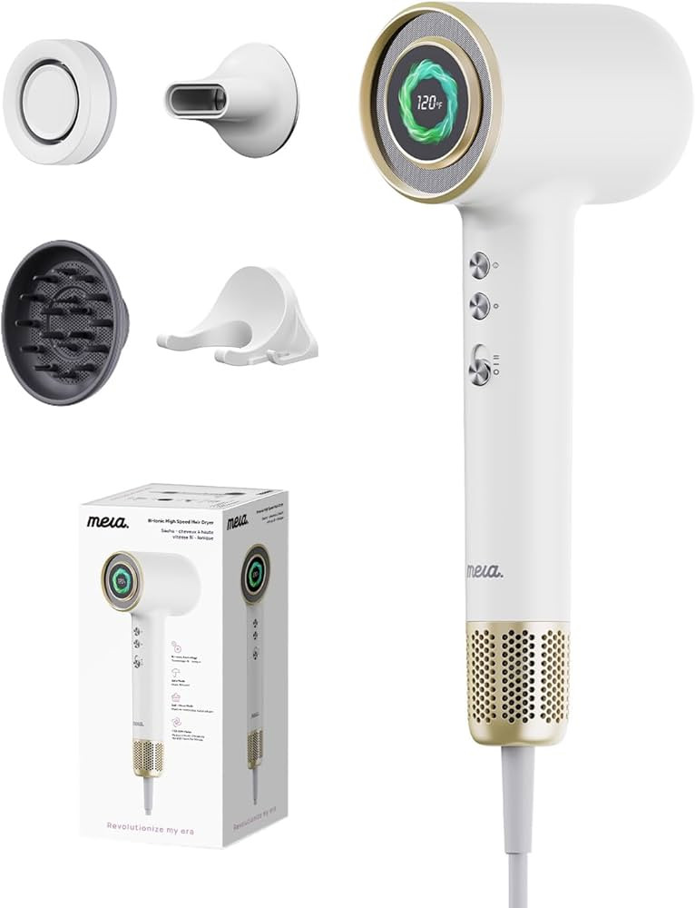 Mera Pro Ionic Hair Dryer w/Diffuser, Exclusive Bio-Ionic Tech & Hair Oil Tins for Salon-Result, ... | Amazon (US)