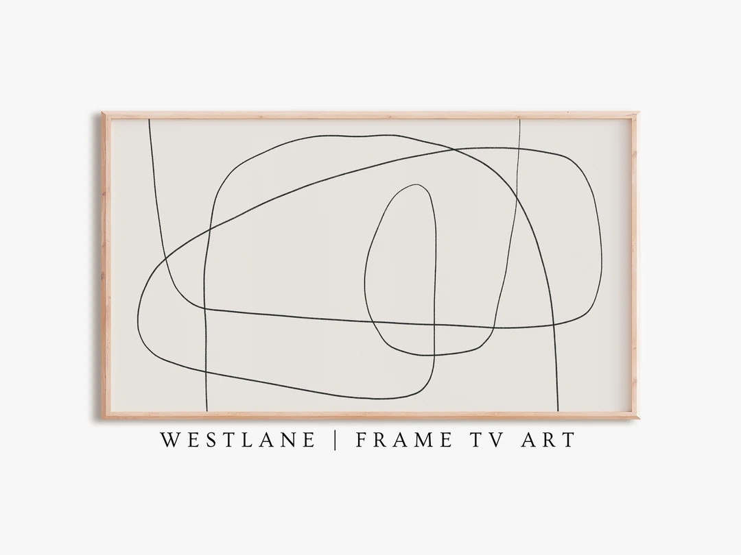Modern Neutral Samsung Frame TV Art | Minimalist Line Drawing | DIGITAL TV162 | Etsy (CAD)